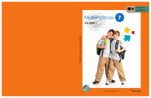 Matem&aacute;ticas 7 Vol 1 Edici&oacute;n para Docentes