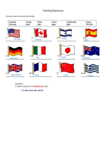 English Worksheet: Countries & Flags Matching Exercise
