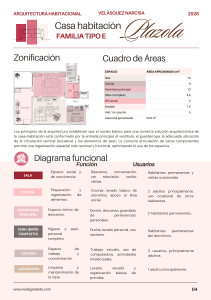 Proyecto de Arquitectura Residencial: Casa Familia Tipo E