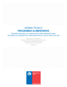 Norma T&eacute;cnica Programas Alimentarios PNAC PACAM 2021