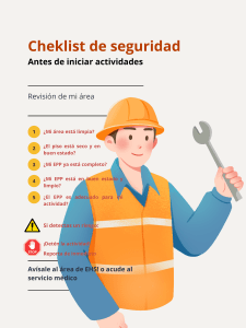 Cheklist de seguridad: Revisi&oacute;n antes de iniciar actividades