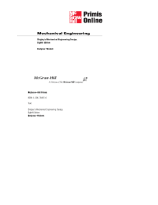 Shigley&rsquo;s Mechanical Engineering Design 8th Ed Textbook