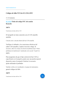 C&oacute;digos de Falla TCO SCANIA DTC: Manual T&eacute;cnico