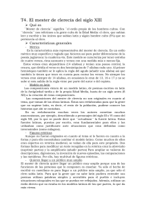 El mester de clerec&iacute;a del siglo XIII