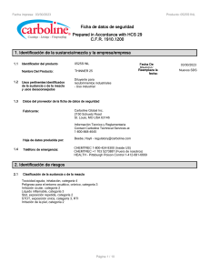 Ficha de datos de seguridad THINNER 25 - Carboline