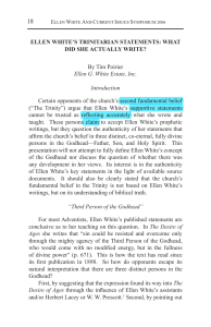 Ellen White's Trinitarian Statements: What Did She Actually Write?