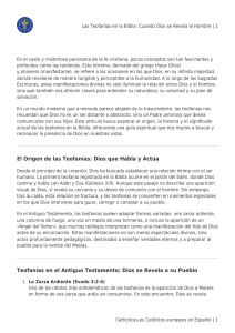 Las Teofan&iacute;as en la Biblia: Revelaciones Divinas