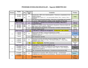 Programa de Biolog&iacute;a Molecular 2023 - Segundo Semestre