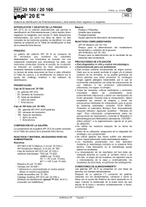 Manual API 20 E: Identificaci&oacute;n de Enterobacteriaceae