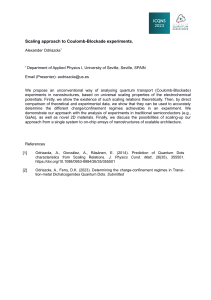 Scaling Approach to Coulomb-Blockade Experiments in Nanostructures