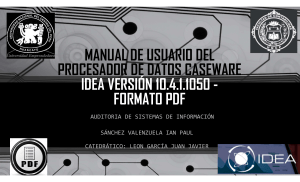Manual de Usuario CaseWare IDEA 10.4.1.1050 - Auditor&iacute;a de Sistemas