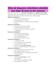 Dieta de desayuno colombiano saludable para adelgazar en 2 semanas
