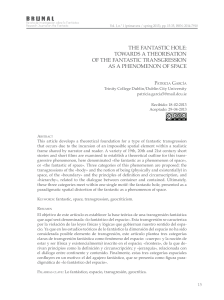 The Fantastic Hole: Spatial Transgression in the Fantastic Genre