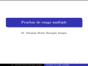 Pruebas de rango multiple: M&eacute;todos de comparaci&oacute;n m&uacute;ltiple en estad&iacute;stica