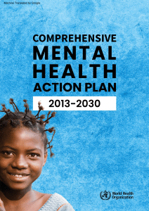 Plan de Acci&oacute;n Integral de Salud Mental 2013-2030