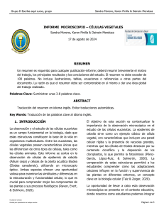 Informe de Microscopio: C&eacute;lulas Vegetales - Cebolla y Elodea
