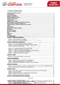 Especificaciones T&eacute;cnicas para Obras de Construcci&oacute;n - San Jos&eacute; de Guayusa