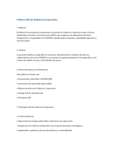 Pol&iacute;tica ASG de Gobierno Corporativo