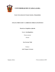 Pr&eacute;stamo y cambio de c&oacute;digo ling&uuml;&iacute;stico