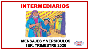 Lecciones y vers&iacute;culos cristianos para Intermediarios 2026