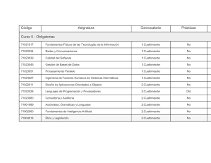 Curr&iacute;culo Universitario: Asignaturas de Ciencias de la Computaci&oacute;n