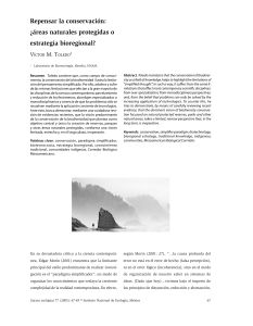 Repensar la conservaci&oacute;n: &aacute;reas protegidas vs. estrategia bioregional