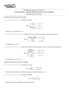 Preparaci&oacute;n para el Certamen 3: Continuidad y C&aacute;lculo Diferencial