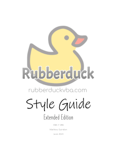 Rubberduck Style Guide: VBA & VB6 Best Practices