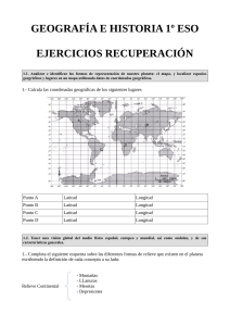 Ejercicios de Geograf&iacute;a e Historia 1&ordm; ESO