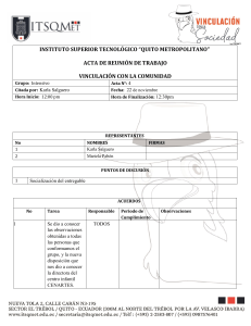 Acta de Reuni&oacute;n: Vinculaci&oacute;n Comunitaria en CENARTES