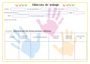 Bit&aacute;cora de trabajo para sesiones con ni&ntilde;os: Formulario de registro