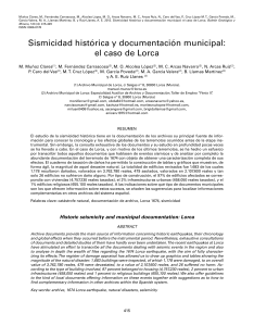Sismicidad hist&oacute;rica y documentaci&oacute;n municipal: Lorca 1674