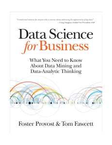 Data Science for Business: Data Mining & Analytic Thinking