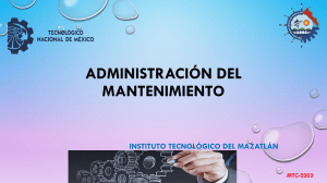 Administraci&oacute;n del Mantenimiento - ITMazatl&aacute;n