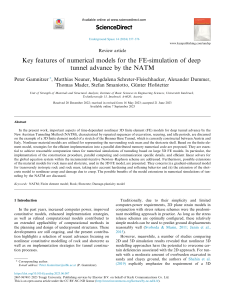 Key features of numerical models for FE-simulation of deep tunnel advance by NATM