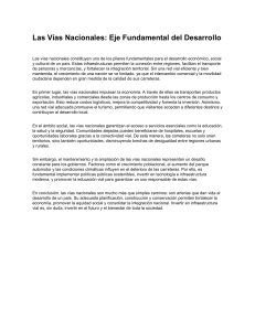 Las V&iacute;as Nacionales: Eje Fundamental del Desarrollo