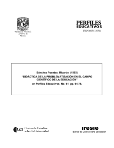 Did&aacute;ctica de la problematizaci&oacute;n en educaci&oacute;n