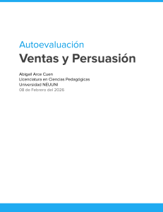 Autoevaluaci&oacute;n: Ventas y Persuasi&oacute;n
