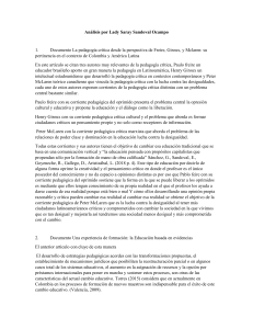Pedagog&iacute;a Cr&iacute;tica: Freire, Giroux, McLaren en Am&eacute;rica Latina