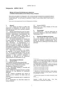 ASTM C 136-01: An&aacute;lisis Granulom&eacute;trico de &Aacute;ridos