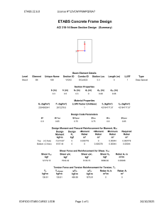 ETABS Concrete Frame Design Report