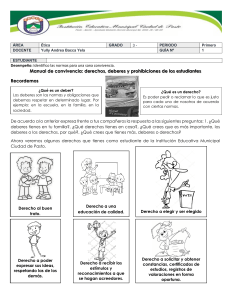 Gu&iacute;a de Convivencia para Estudiantes de Tercer Grado