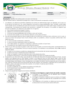 Taller de &Eacute;tica para 3&ordm; Grado: Normas de Convivencia