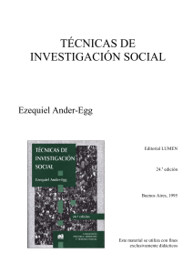 Técnicas de investigación social 