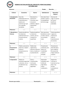 Rubrica de Evaluaci&oacute;n: Men&uacute; Saludable - Octubre 2025