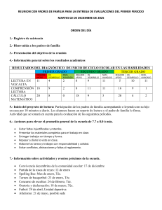 Agenda de Reuni&oacute;n con Padres - Entrega de Evaluaciones