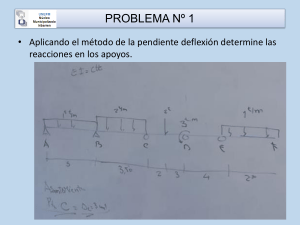 M&eacute;todo de la pendiente deflexi&oacute;n: Reacciones en apoyos