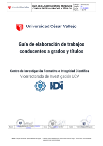 Gu&iacute;a de elaboraci&oacute;n de trabajos para grados y t&iacute;tulos UCV