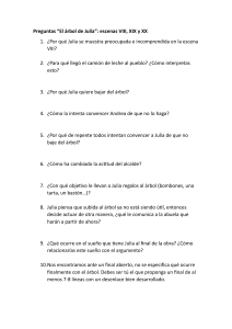 Preguntas sobre 'El &aacute;rbol de Julia': escenas VIII, XIX, XX