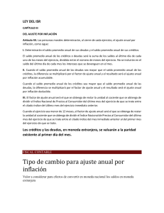 Ley del ISR: Ajuste por Inflaci&oacute;n